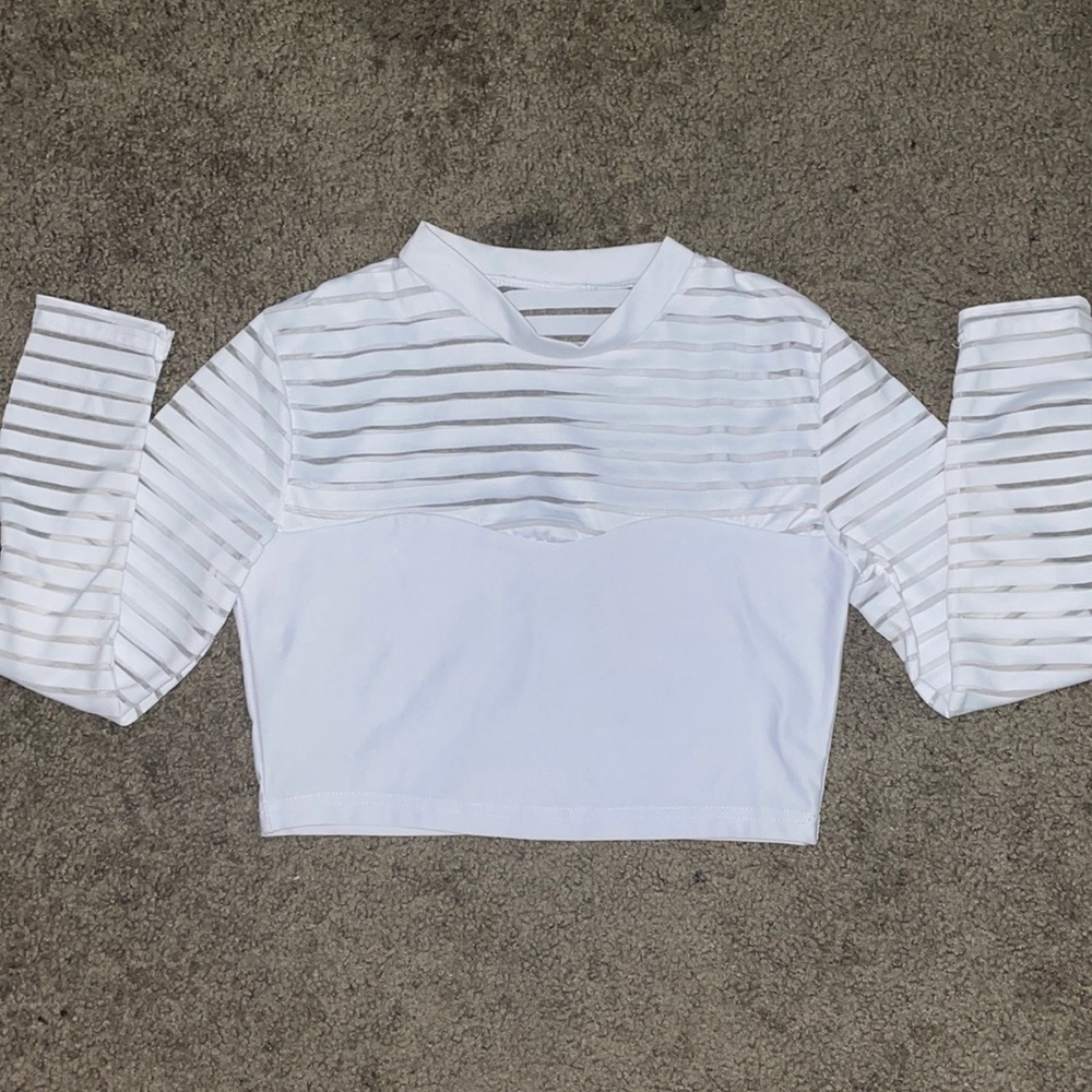 Bright white crop top. Size S.